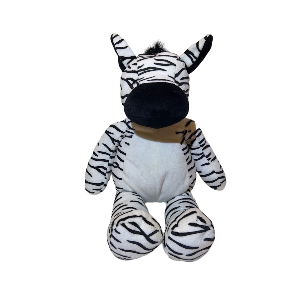 Manhattan Toy Company Plush 15" Black White Zebra Beanie Stuffed‎ Animal Toy